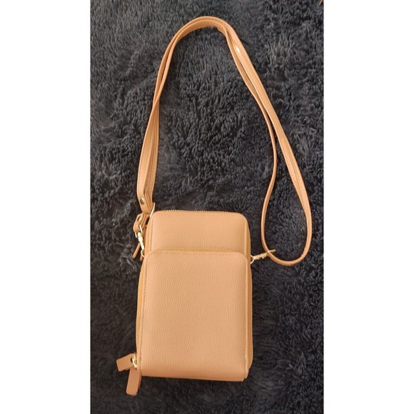 Small Crossbody Bag PVC Cell Phone 5 compartment Purse Wallet Credit Card Slots - Picture 1 of 6